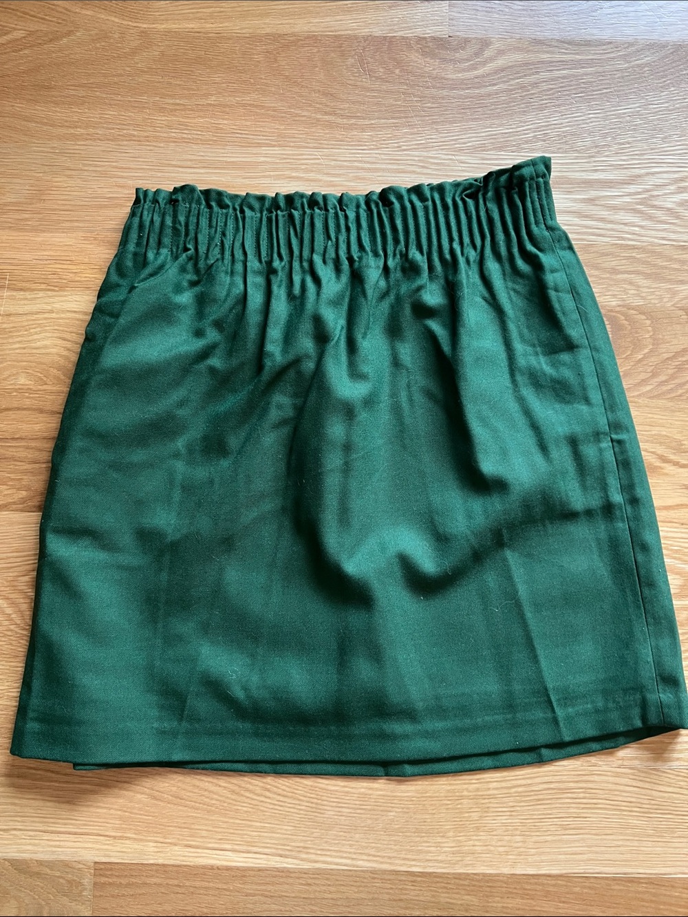 J. Crew Forest Green Elastic-Waist Skirt